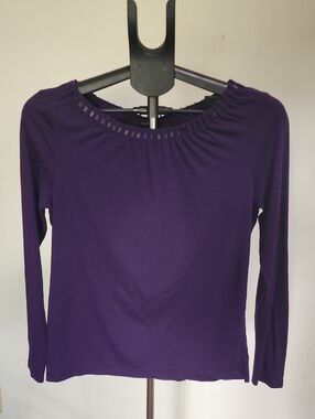 Women's Long-Sleeve Purple Stretch Top